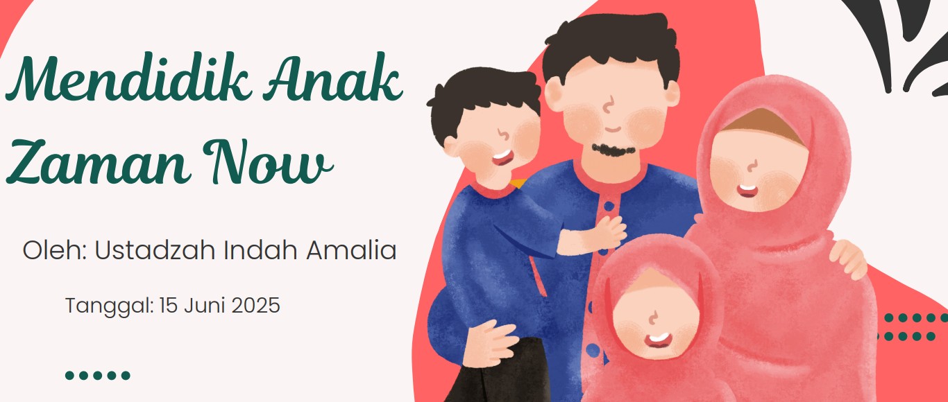 Anak Zaman Now adalah anak yang hidup pada akhir zaman. Mereka lahir dan besar di masa-masa penuh fitnah. Mereka merupakan amanah orang tua dan masyarakat. Mereka memiliki karakter yang lemah karena teknologi memudahkan mereka dalam segala hal.